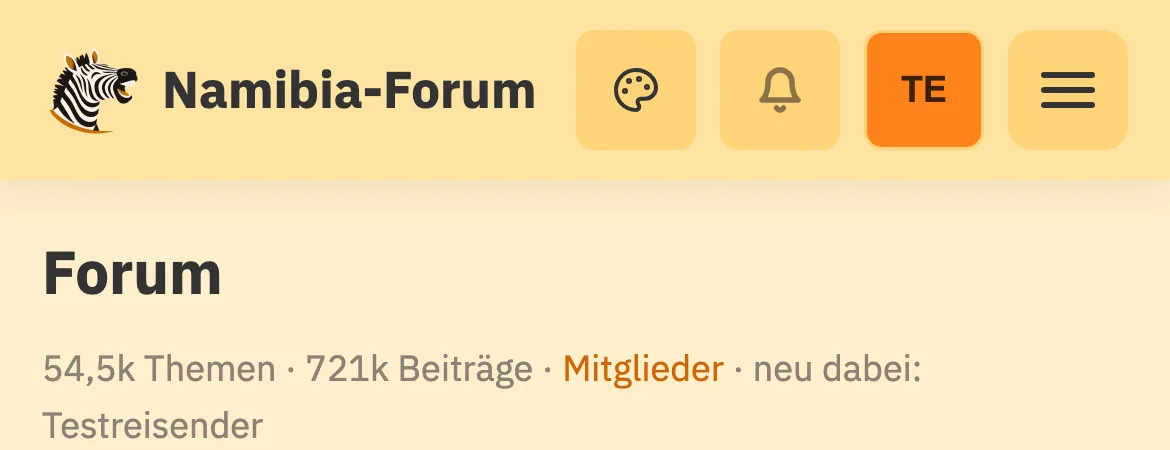 Die obere Leiste auf dem Handy
