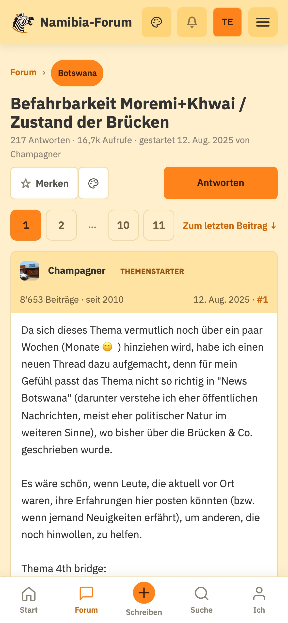Ein Thema auf dem Handy
